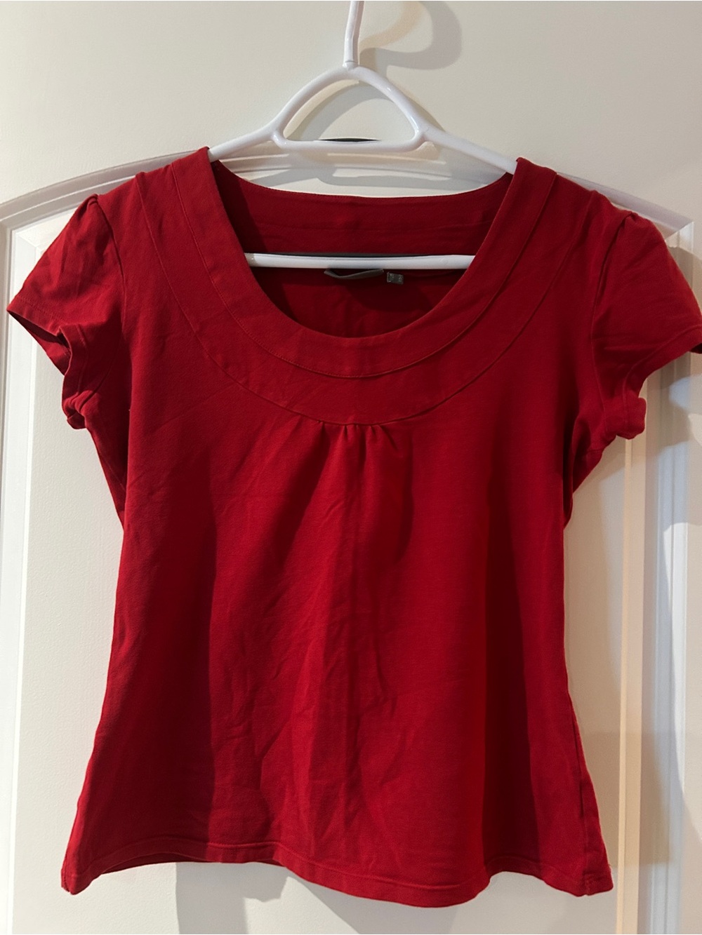 Mexx Red Scoop Neck Short Sleeve Top